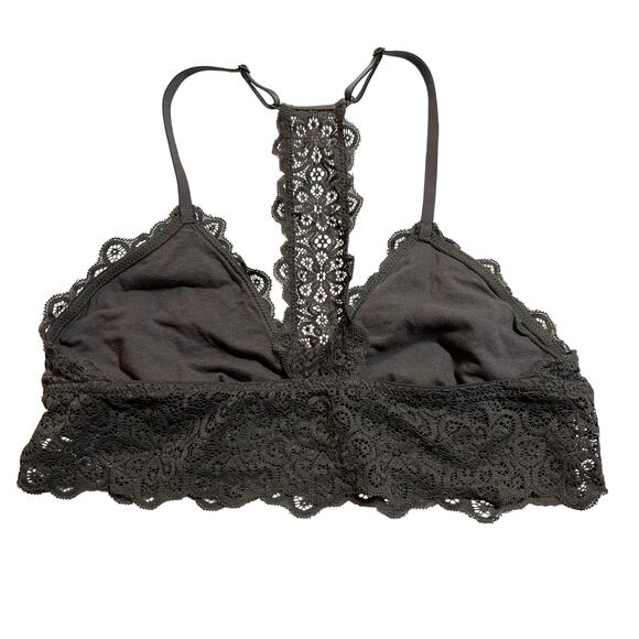 Aerie Lace Pullover Racerback Bralette Size Medium Stretch Comfort Lightweight - Picture 2 of 4